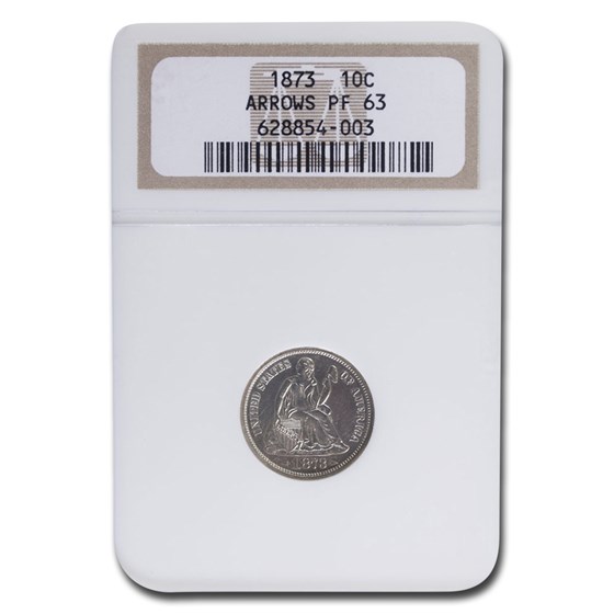 1873 Liberty Seated Dime PF-63 NGC (Arrows) 1873 Liberty Seated Dime PF-63 NGC (Arrows)